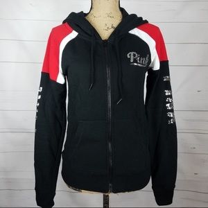 Victoria’s Secret PINK black, red & white hoodie